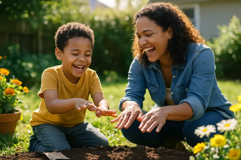 Child choosing between two snacks held out by a parent